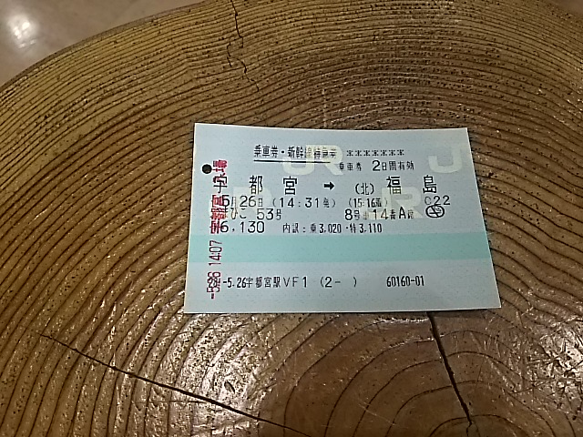 新幹線指定席切符