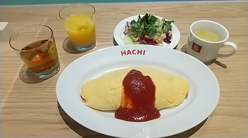 変なホテル仙台国分町の朝食オムライス