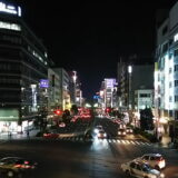 泊りに出かけた仙台市の夜の風景