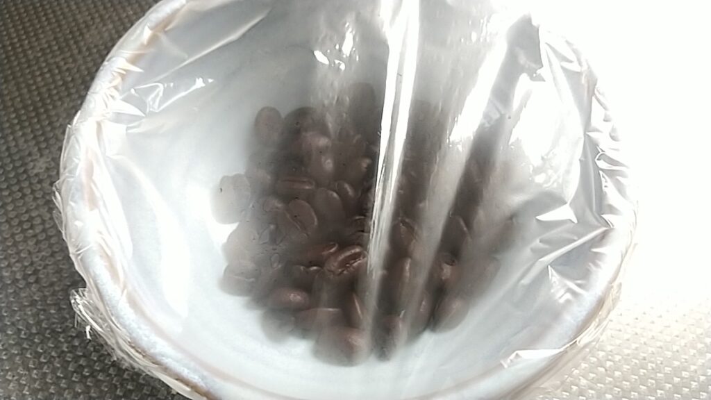 冷凍したコーヒー豆